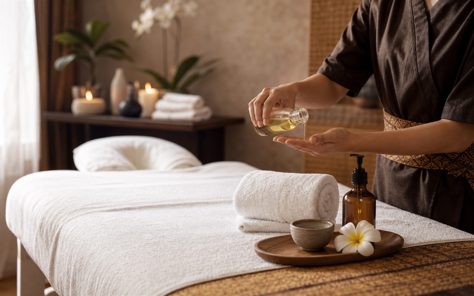 Oljemassage hos Lucky Spa Massage i Handen